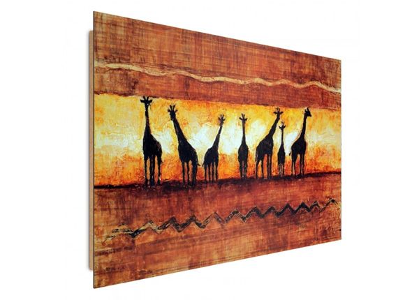 Seinapilt A herd of giraffes 3D 98x68 cm