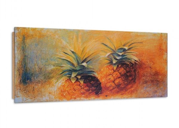 Seinapilt Two painted pineapples 3D 100x50 cm