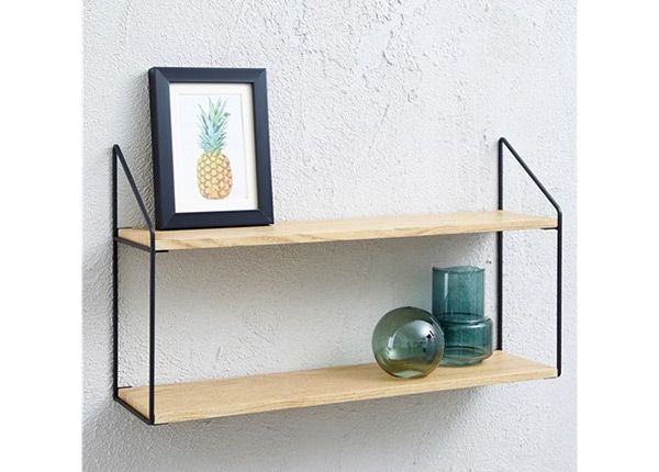 Seinariiul 2 riiuliga, tamm/must