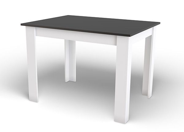 Söögilaud 80x120 cm, must/valge