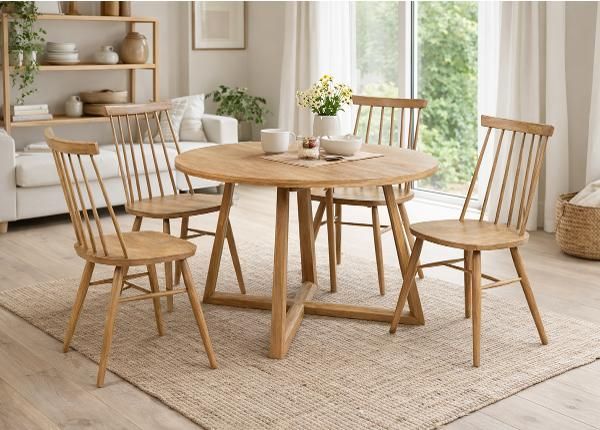 Söögitoakomplekt tammepuidust Merbi 11