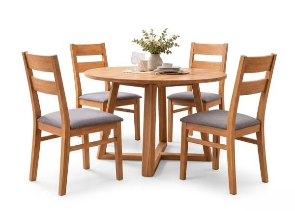 Söögitoakomplekt tammepuidust Merbi 12