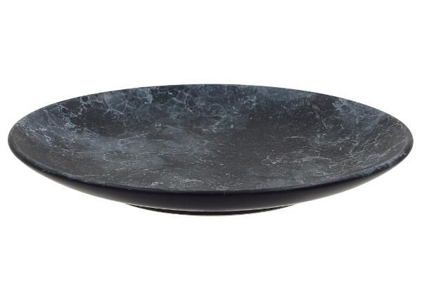 Taldrik 20 cm, must marmor