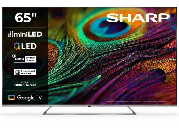 Teler Sharp 65" (164 cm) Mini LED QLED 4K Ultra HD Google TV, Harman/Kardon, DolbyVision, DolbyAtmos
