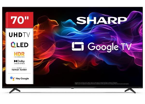 Teler Sharp 70" (177 cm) QLED 4K Ultra HD Google TV, Harman/Kardon, DolbyVision, DolbyAtmos