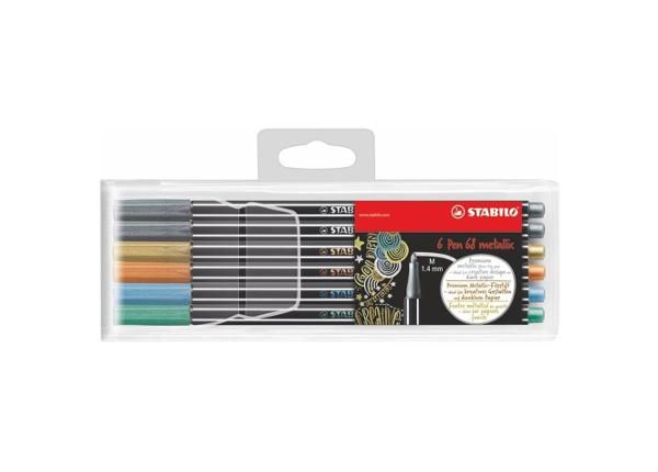 Tindipliiats Stabilo Pen 68 metallik 6 tk