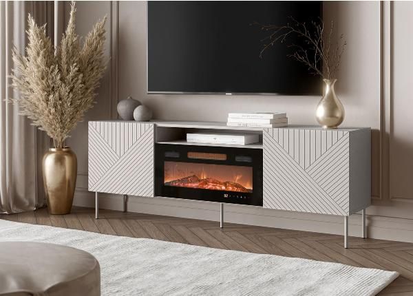 TV-alus Deco 191 cm + elektrikamin