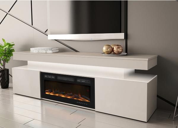 TV-alus Glossa 190 cm + kamin + LED