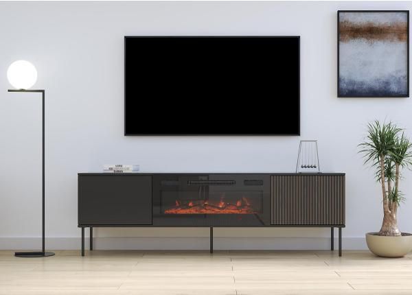 TV-alus Notte 182 cm + elektrikamin