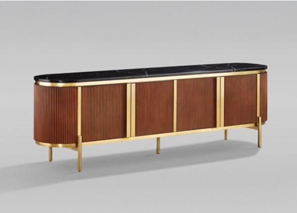 TV-alus Stilig, kuldne/kastan