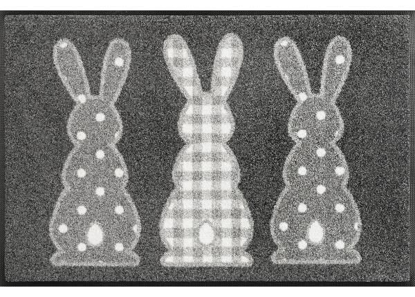 Uksematt Bunny Trio 50x75 cm