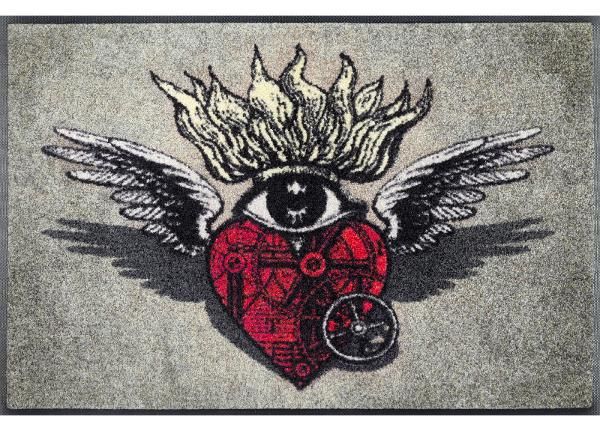 Uksematt Flaming Heart 50x75 cm
