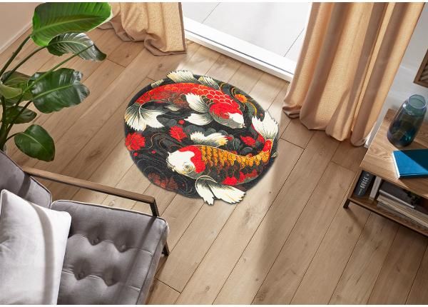 Ümmargune vaip Koi Couple Ø 90 cm