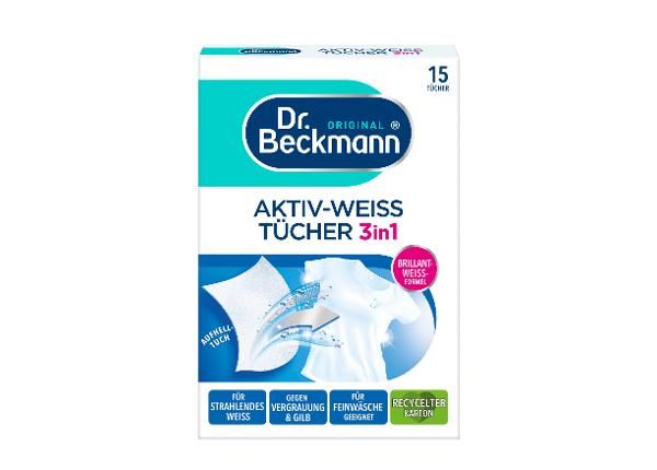Valgenduslapid masinpesuks Dr.Beckmann 15 tk