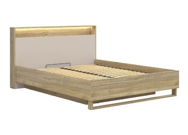 Voodi Dalva LED-valgustuse ja pesukastiga 60x200 cm