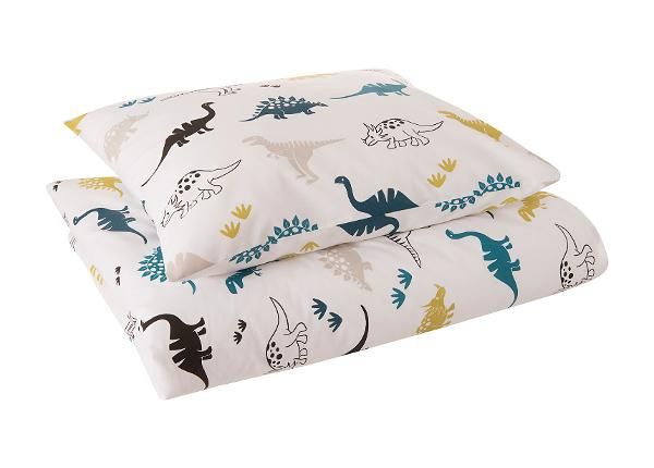 Voodipesu komplekt Dinosaurused, tekikott 110x140 cm + padjapüür 50x60 cm