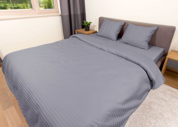 Voodipesukomplekt Line Grey 180x210 cm