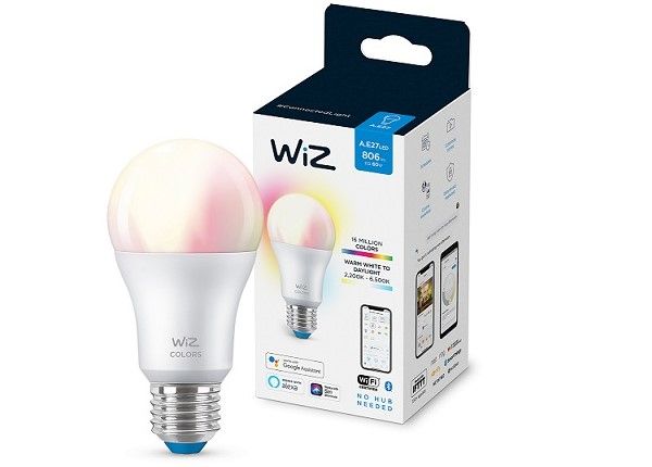 Wiz Wi-Fi elektripirn 60 W A60 E27 RGB 2200-6500K