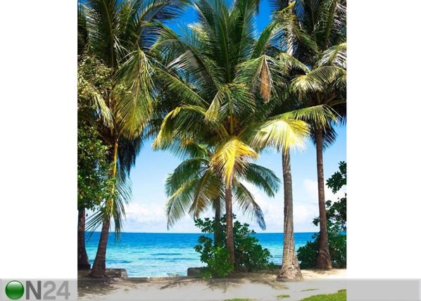 Fliis-fototapeet Palm trees on the beach 180x202 cm