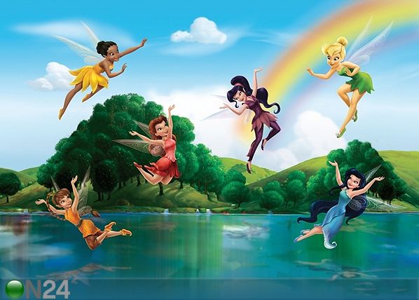 Fototapeet Disney Fairies with rainbow 360x254 cm