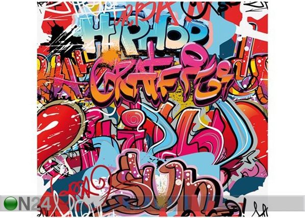 Fototapeet Hiphop graffiti wall 300x280 cm