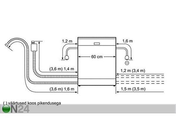 Integreeritav nõudepesumasin Bosch 60 cm