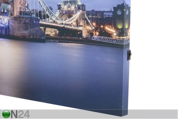 LED pilt Art Tower Bridge 60x40 cm