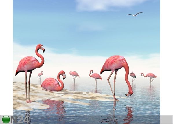 Pimendav fotokardin Flamingos 280x245 cm