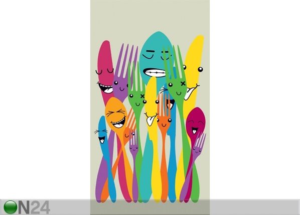 Poolpimendav fotokardin Spoons and forks 140x245 cm