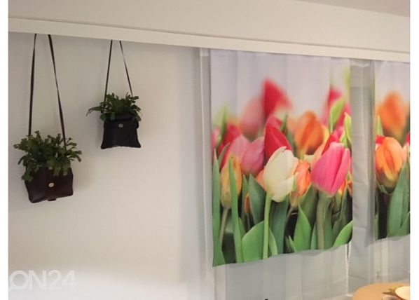 Poolpimendav kardin Tulips in the kitchen 200x120 cm