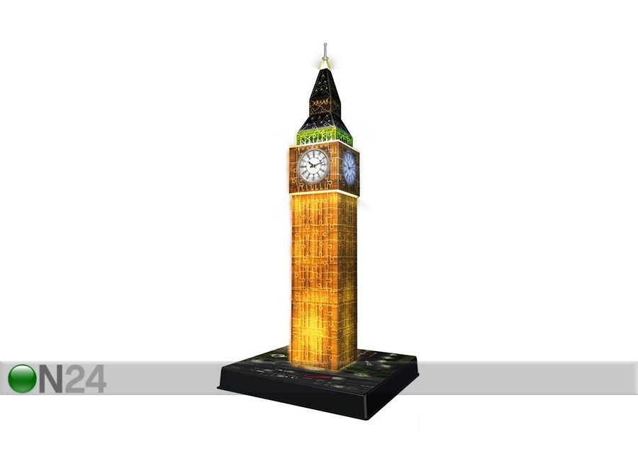 3D pimedas helendav pusle Big Ben 216 tk suurendatud