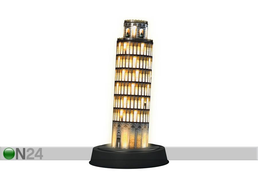 3D pimedas helendav pusle Pisa torn 216 tk suurendatud