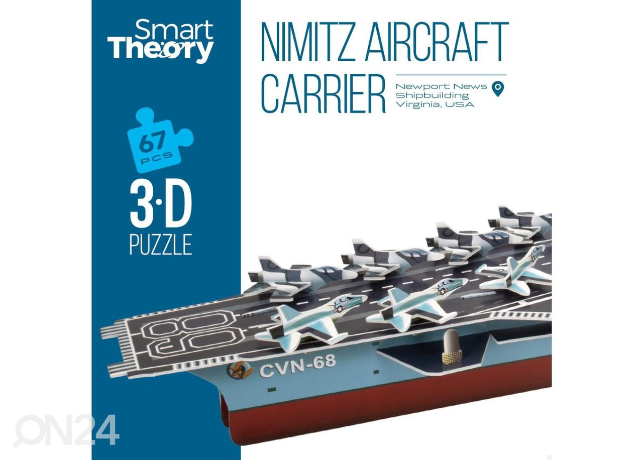3D pusle lennukikandja laev Nimitz 67 tk suurendatud