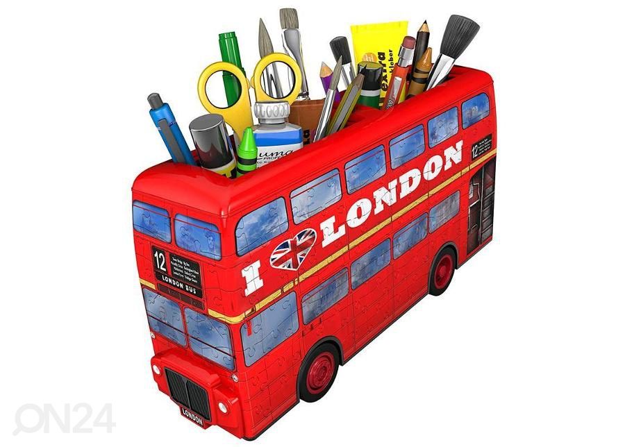 3D pusle pliiatsitops 216 tk London buss Ravensburger suurendatud