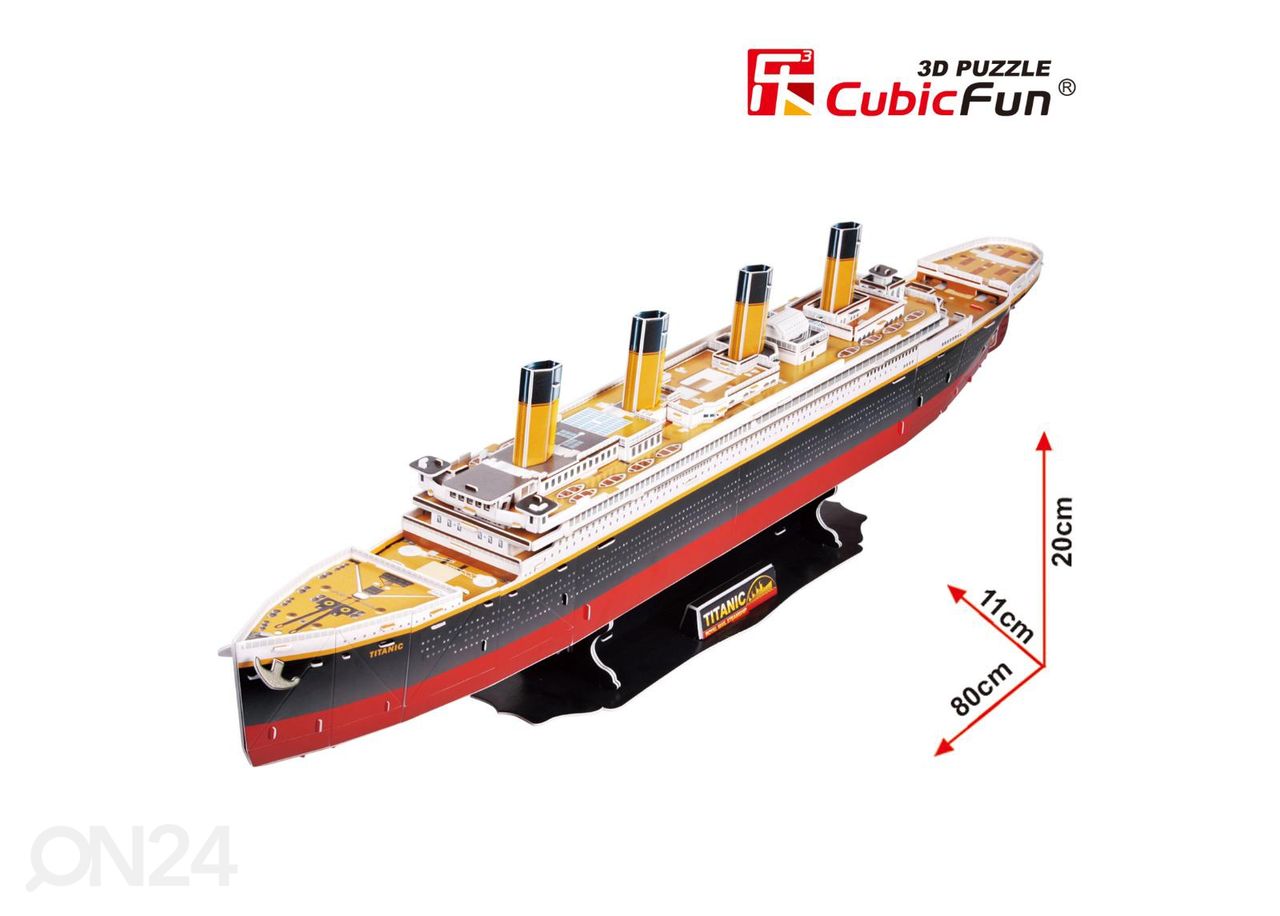 3D pusle Titanic Suur 80 cm suurendatud