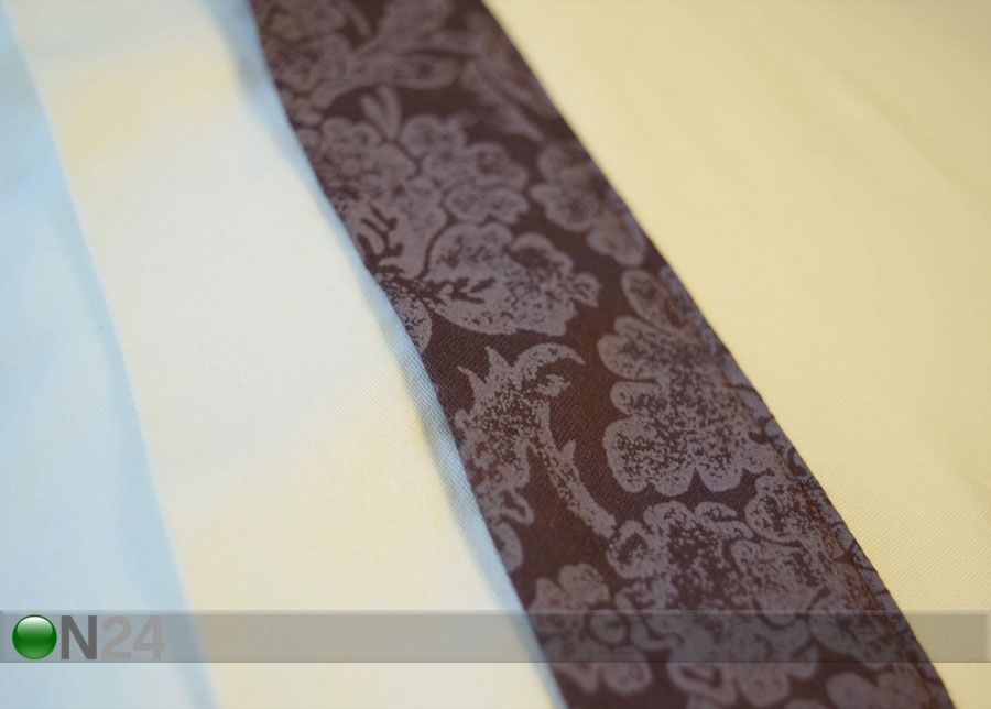 6-osaline puuvillasatiinist voodipesukomplekt Kuninglik pruun 240x210 cm suurendatud