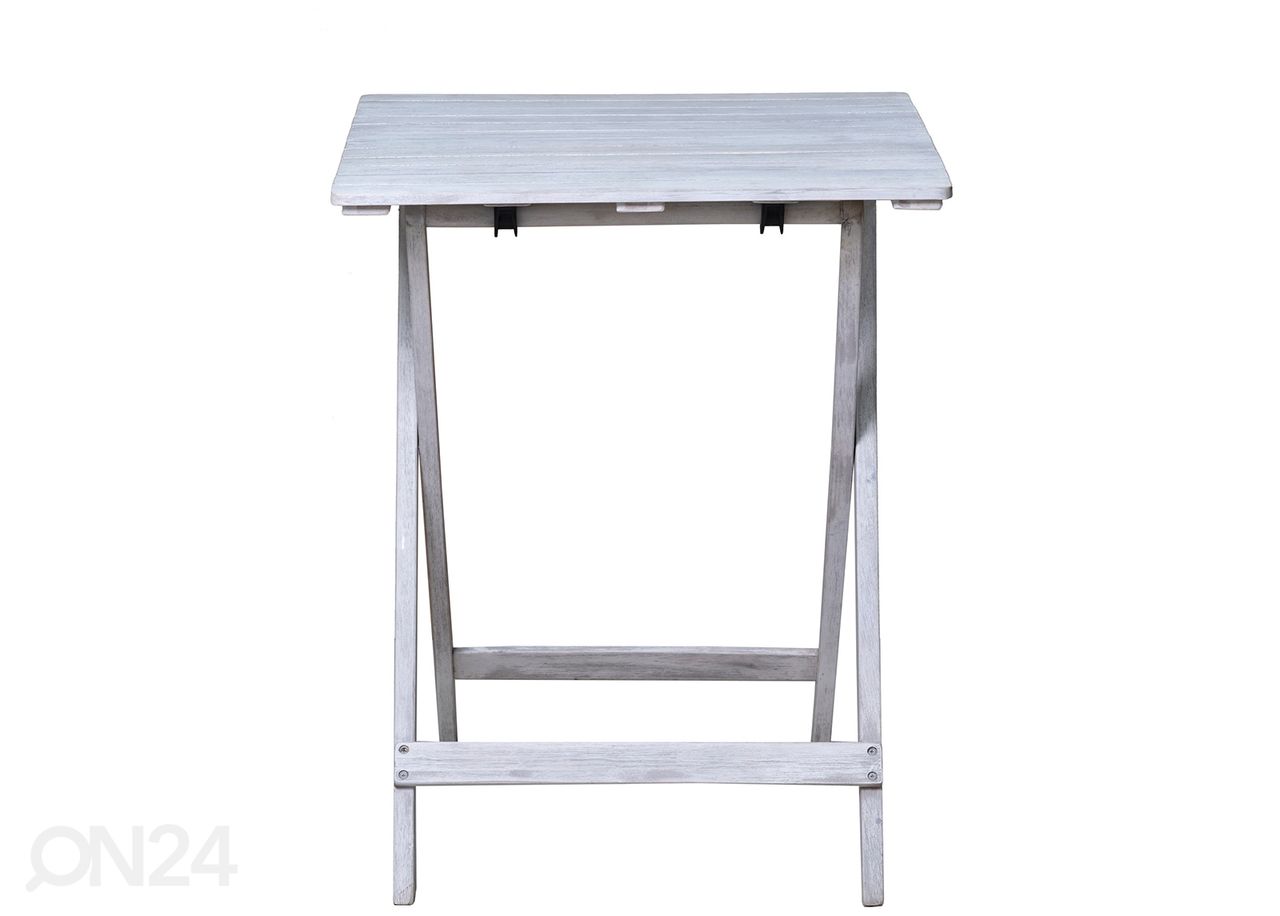 Aiamööbli komplekt laud + 2 tooli, hall suurendatud