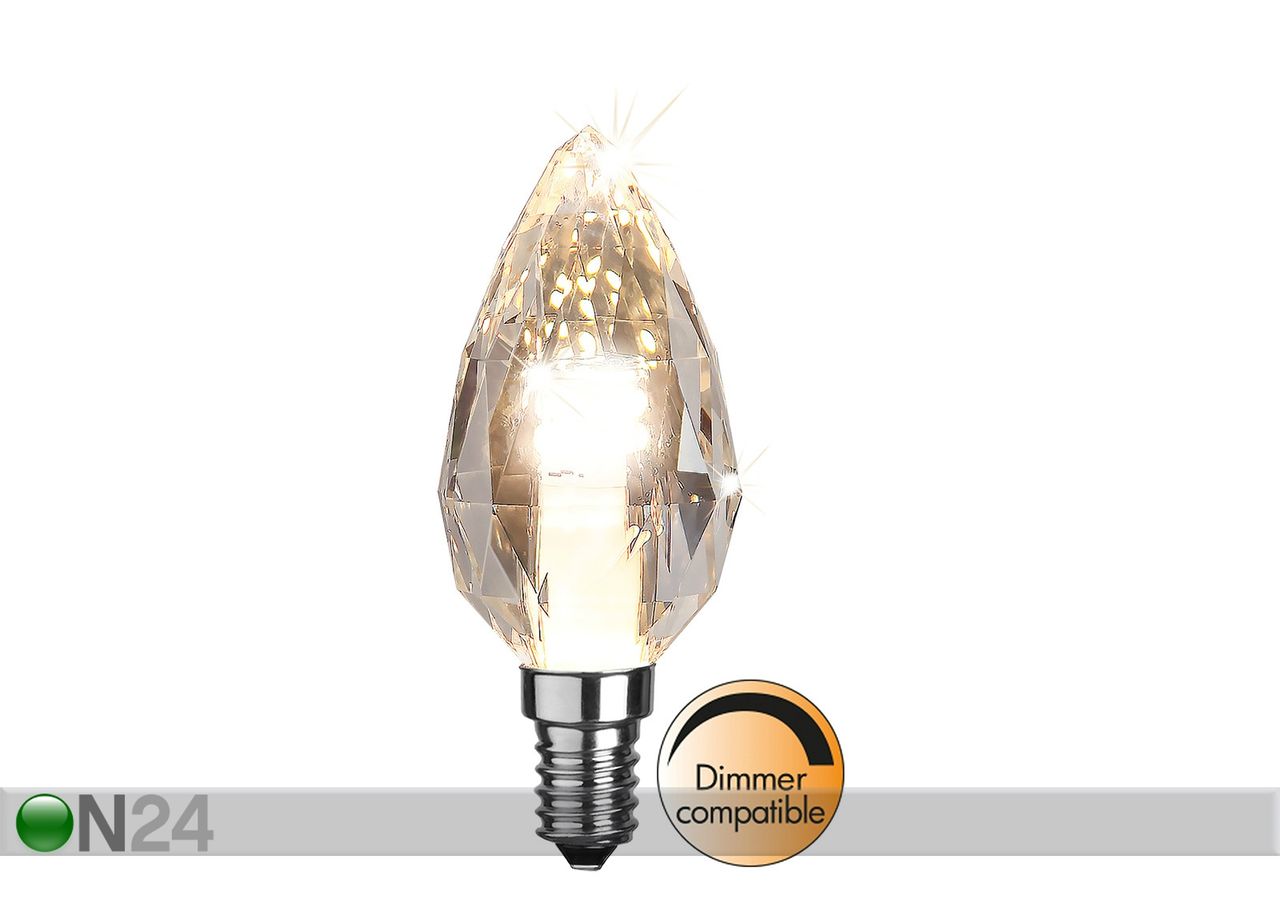 Dekoratiivne teemanti kujuline LED pirn sokliga E14 4W suurendatud