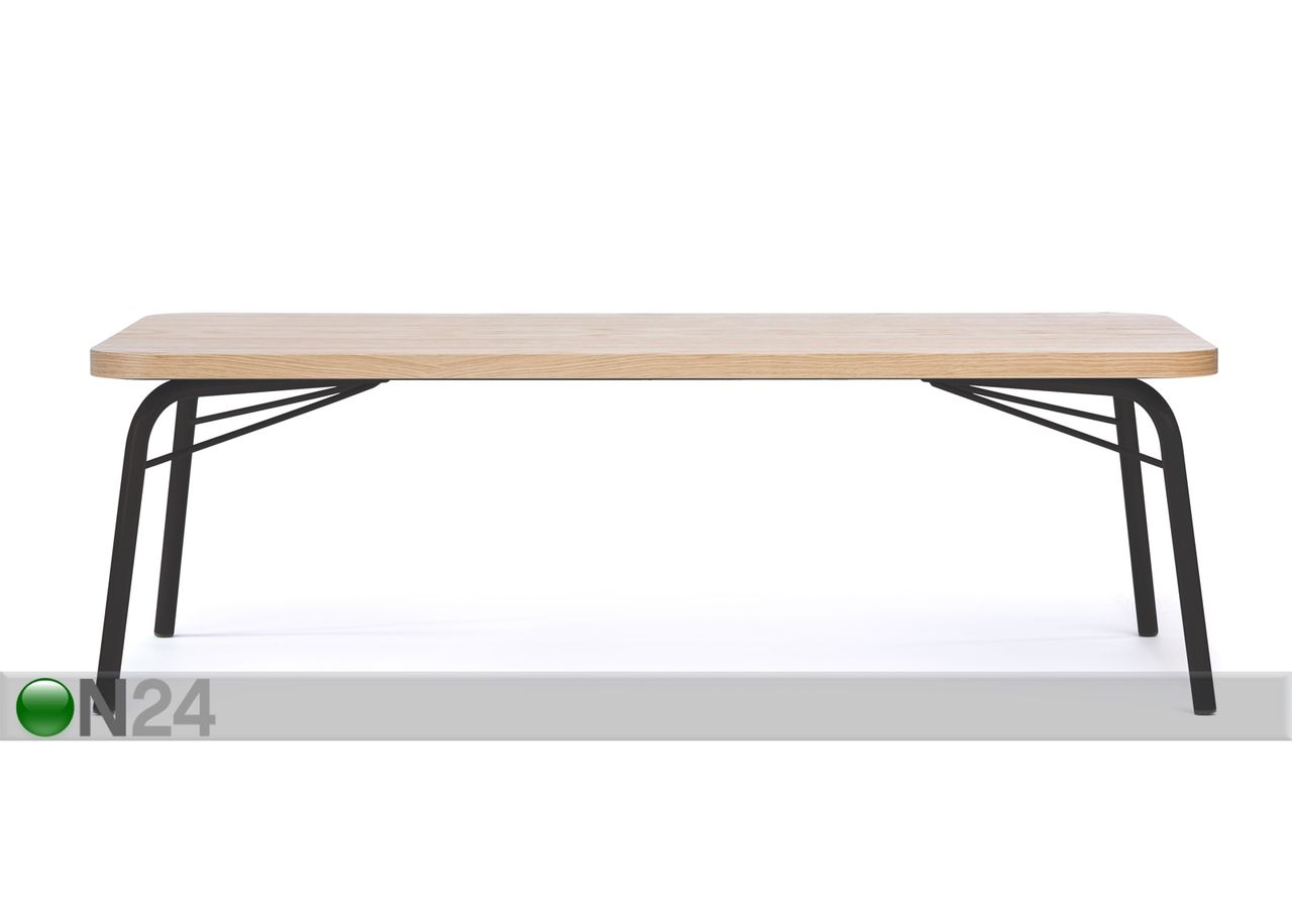 Diivanilaud Ashburn Coffee Table Oak-Black 125x65 cm suurendatud