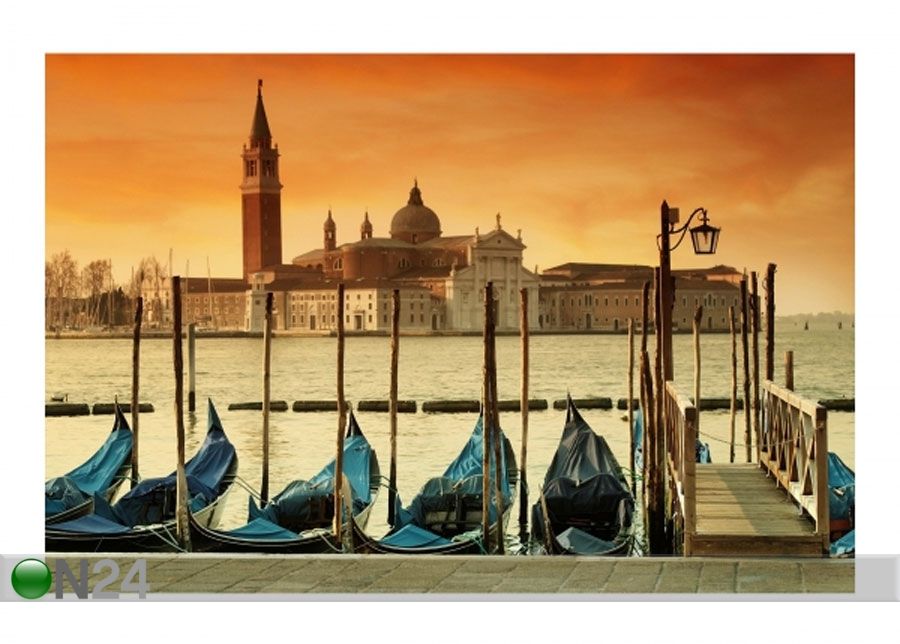 Fliis fototapeet Gondolas in Venice suurendatud