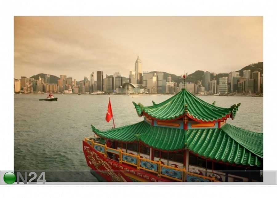 Fliis fototapeet Hong Kong suurendatud