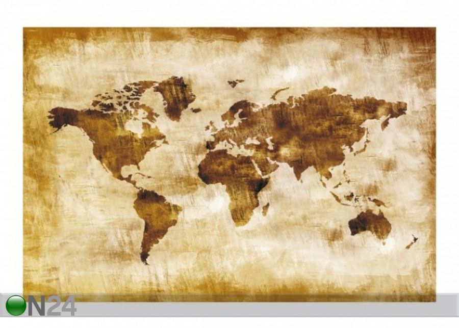 Fliis fototapeet Map of the World suurendatud
