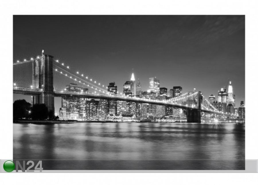 Fliis fototapeet Nighttime Manhattan Bridge II suurendatud