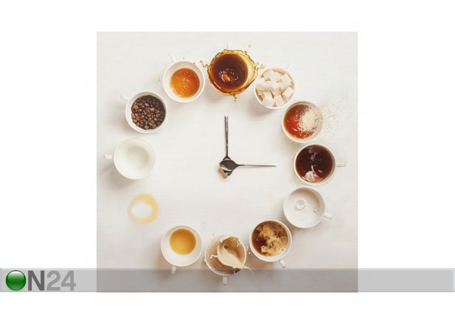 Fotoklaas, köögi tagasein Coffee Time 59x60 cm suurendatud