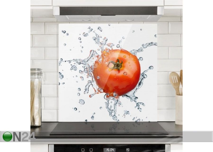Fotoklaas, köögi tagasein Fresh Tomato 59x60 cm suurendatud
