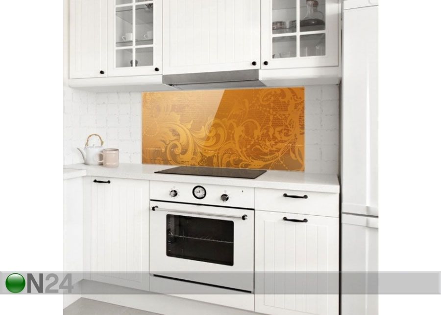 Fotoklaas, köögi tagasein Golden Baroque 40x100 cm suurendatud