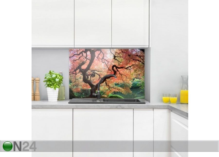 Fotoklaas, köögi tagasein Japanese Garden 40x60 cm suurendatud
