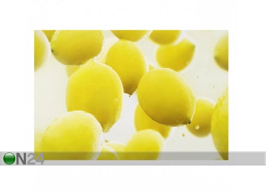 Fotoklaas, köögi tagasein Lemon In The Water 40x80 cm suurendatud