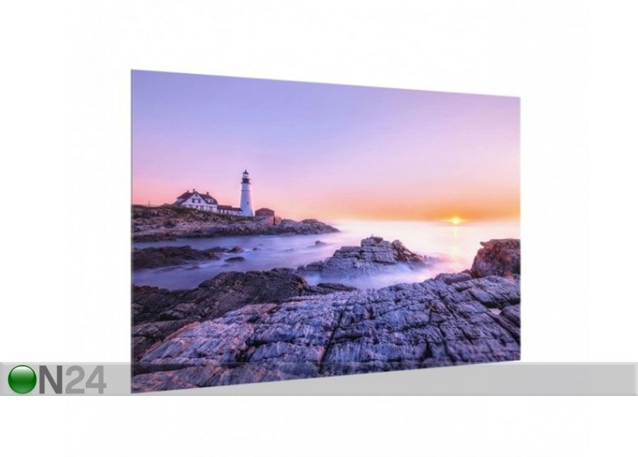 Fotoklaas, köögi tagasein Lighthouse In The Morning 40x60 cm suurendatud