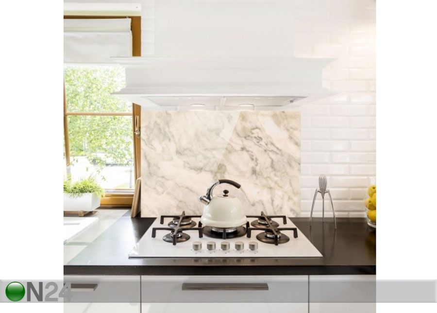 Fotoklaas, köögi tagasein Phoenix Marble 40x80 cm suurendatud